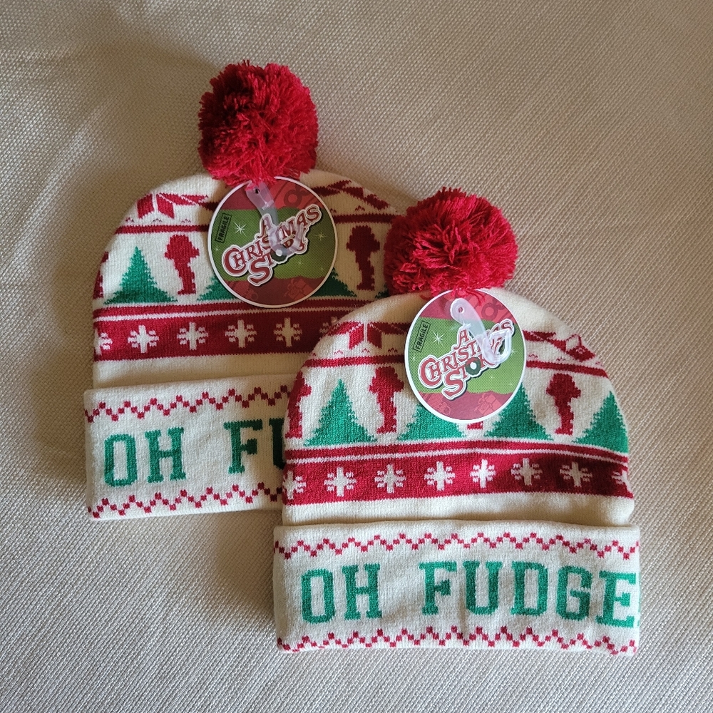 2x Oh Fudge A Christmas Story Beanies